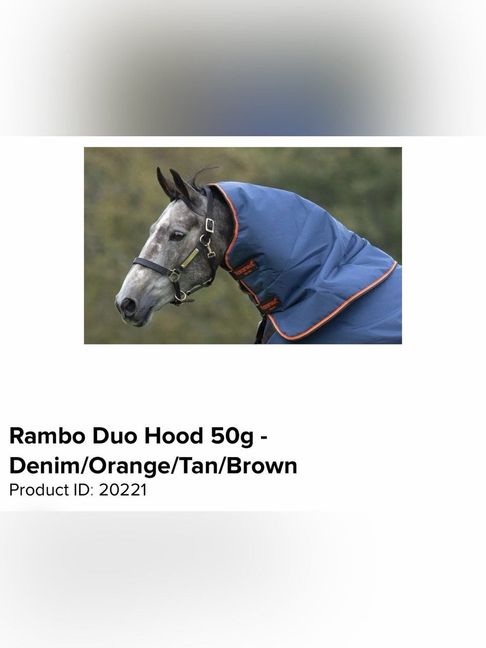 Horseware Rambo Duo Hood 50g Size Medium, NWT